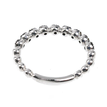 Ponte Vecchio ポンテヴェキオ K18WG ホワイトゴールド ミルアモーレ リング・指輪 ブラックダイヤモンド0.16ct 12号 3.1g レディース【中古】【美品】
