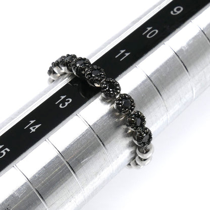 Ponte Vecchio ポンテヴェキオ K18WG ホワイトゴールド ミルアモーレ リング・指輪 ブラックダイヤモンド0.16ct 12号 3.1g レディース【中古】【美品】