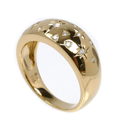 STAR JEWELRY スタージュエリー K18YG イエローゴールド リング・指輪 ダイヤモンド0.19ct 15号 6.8g レディース【中古】【美品】