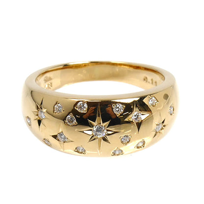 STAR JEWELRY スタージュエリー K18YG イエローゴールド リング・指輪 ダイヤモンド0.19ct 15号 6.8g レディース【中古】【美品】