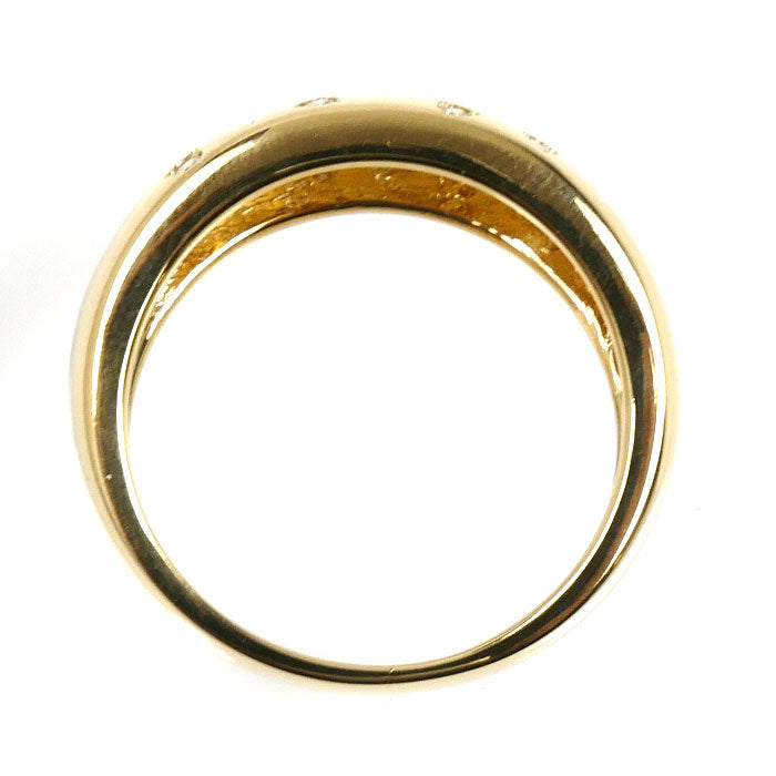 STAR JEWELRY スタージュエリー K18YG イエローゴールド リング・指輪 ダイヤモンド0.19ct 15号 6.8g レディース【中古】【美品】