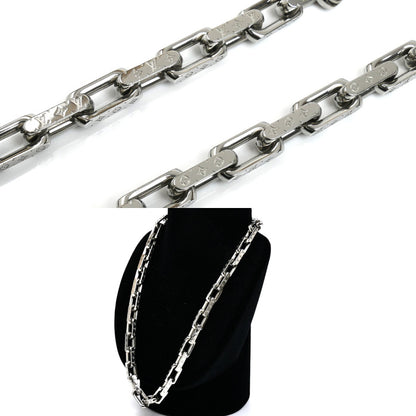 LOUIS VUITTON ルイ・ヴィトン メタル コリエ チェーン モノグラム ネックレス M00307 LE0281 54cm メンズ【中古】【美品】