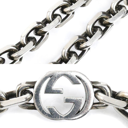GUCCI グッチ シルバー925 インターロッキング G ブレスレット 627068 J8400 0726 
17 43.7g 19cm メンズ【中古】