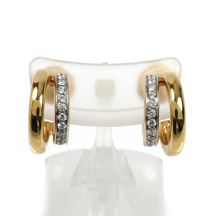 Pomellato ポメラート K18PG ピンクゴールド トゥギャザー ピアス POB8111-O7000-DB000 ダイヤモンド 8.2g レディース【中古】