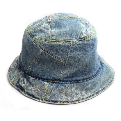 LOUIS VUITTON ルイ・ヴィトン ボネ ダミエジャイアント ウェーブモノグラム ハット ブルー MP2734 HX0230 
60 ユニセックス【中古】