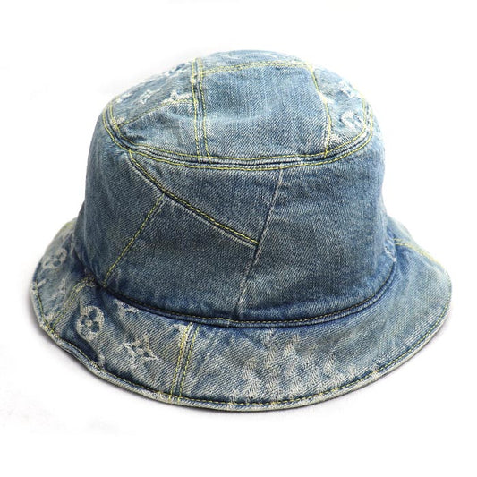 LOUIS VUITTON ルイ・ヴィトン ボネ ダミエジャイアント ウェーブモノグラム ハット ブルー MP2734 HX0230 
60 ユニセックス【中古】