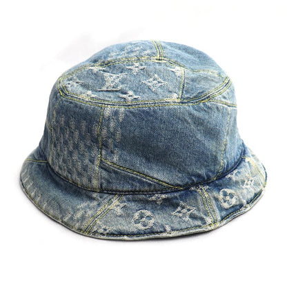 LOUIS VUITTON ルイ・ヴィトン ボネ ダミエジャイアント ウェーブモノグラム ハット ブルー MP2734 HX0230 
60 ユニセックス【中古】