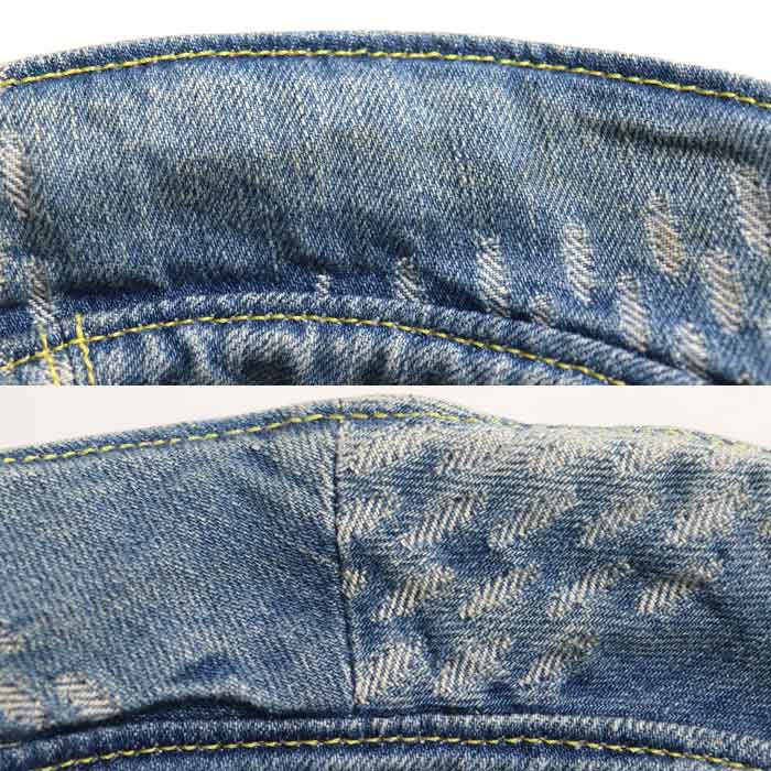 LOUIS VUITTON ルイ・ヴィトン ボネ ダミエジャイアント ウェーブモノグラム ハット ブルー MP2734 HX0230 
60 ユニセックス【中古】