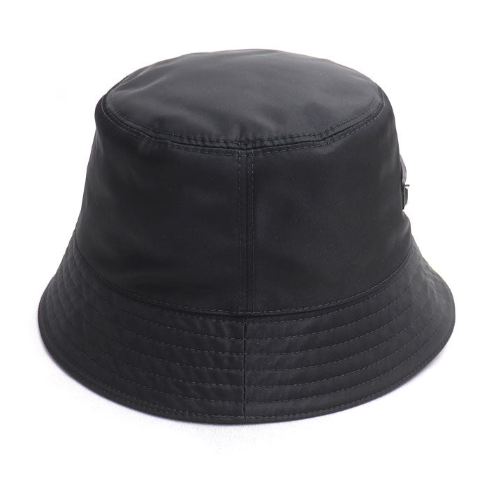 PRADA プラダ RE-NYLON トライアングルロゴ バケットハット ハット ブラック 1HC137_2DMI_F0002 M レディース【中古】【美品】