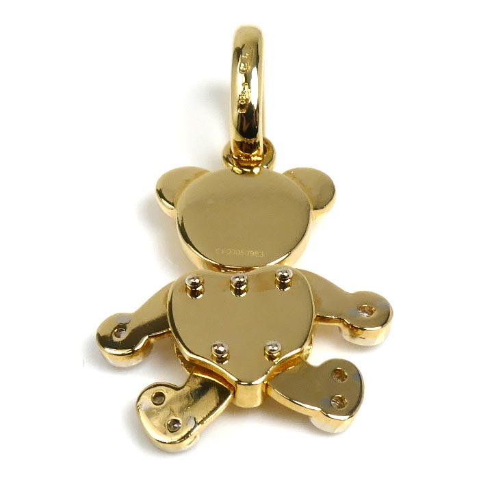 Pomellato ポメラート K18YG イエローゴールド K18WG ホワイトゴールド クマモチーフ ペンダントトップ 6.9g レディース【中古】