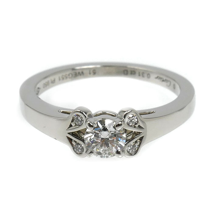 CARTIER カルティエ Pt950プラチナ バレリーナ リング・指輪 ダイヤモンド0.31ct 10.5号 51 5.1g レディース【中古】【美品】