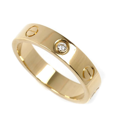 CARTIER カルティエ K18YG イエローゴールド ミニラブ 1PD リング・指輪 B4056150 ダイヤモンド 10号 50 4.3g レディース【中古】【美品】