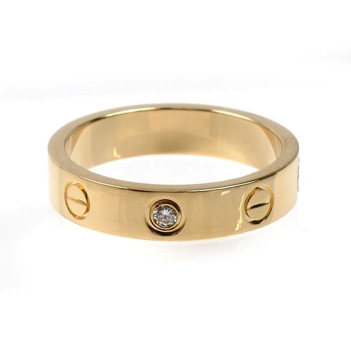 CARTIER カルティエ K18YG イエローゴールド ミニラブ 1PD リング・指輪 B4056150 ダイヤモンド 10号 50 4.3g レディース【中古】【美品】