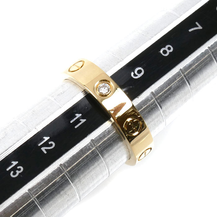 CARTIER カルティエ K18YG イエローゴールド ミニラブ 1PD リング・指輪 B4056150 ダイヤモンド 10号 50 4.3g レディース【中古】【美品】