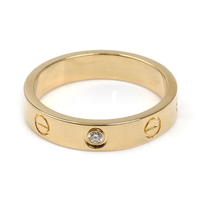 CARTIER カルティエ K18YG イエローゴールド ミニラブ 1PD リング・指輪 B4056153 ダイヤモンド 13号 53 4.5g レディース【中古】【美品】