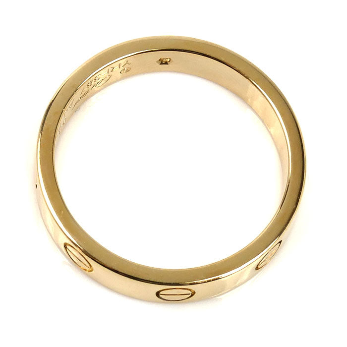 CARTIER カルティエ K18YG イエローゴールド ミニラブ 1PD リング・指輪 B4056153 ダイヤモンド 13号 53 4.5g レディース【中古】【美品】