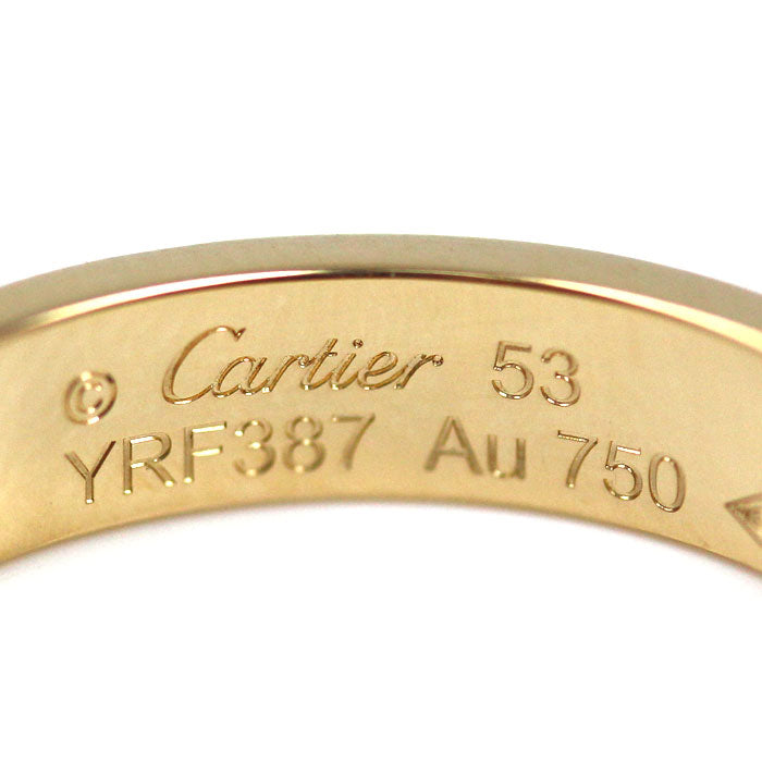 CARTIER カルティエ K18YG イエローゴールド ミニラブ 1PD リング・指輪 B4056153 ダイヤモンド 13号 53 4.5g レディース【中古】【美品】