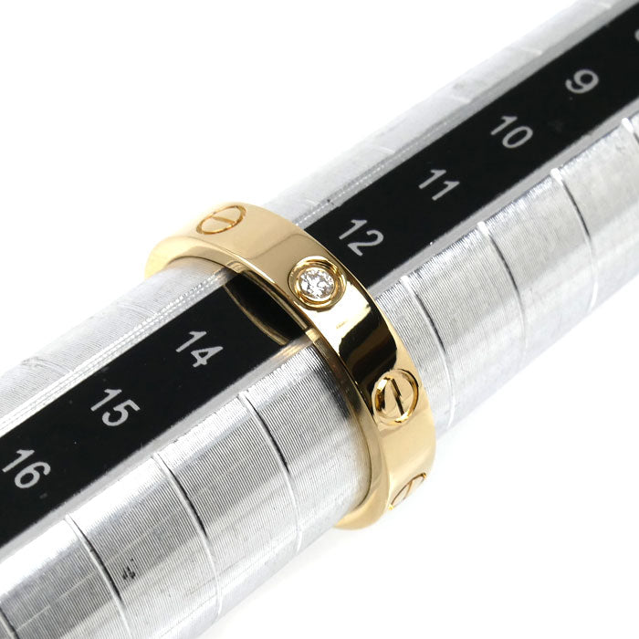 CARTIER カルティエ K18YG イエローゴールド ミニラブ 1PD リング・指輪 B4056153 ダイヤモンド 13号 53 4.5g レディース【中古】【美品】
