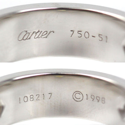 CARTIER カルティエ K18WG ホワイトゴールド ラブ ハーフダイヤ リング・指輪 ダイヤモンド 11号 51 8.6g レディース【中古】【美品】