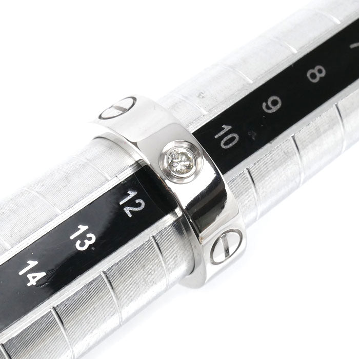 CARTIER カルティエ K18WG ホワイトゴールド ラブ ハーフダイヤ リング・指輪 ダイヤモンド 11号 51 8.6g レディース【中古】【美品】