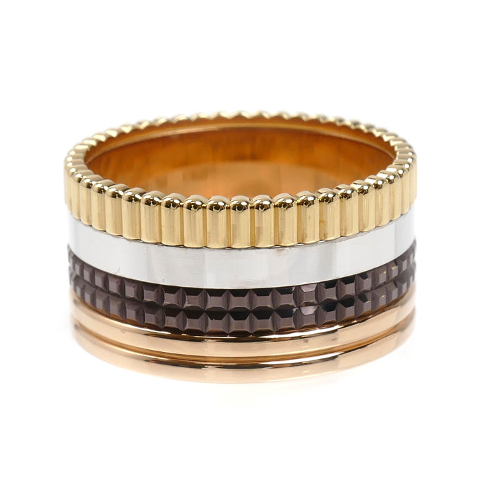 Boucheron ブシュロン K18YG/PG/WG キャトル ラージ リング・指輪 JR00257 19.5号 60 14.6g メンズ【中古】【美品】