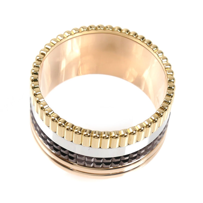 Boucheron ブシュロン K18YG/PG/WG キャトル ラージ リング・指輪 JR00257 19.5号 60 14.6g メンズ【中古】【美品】