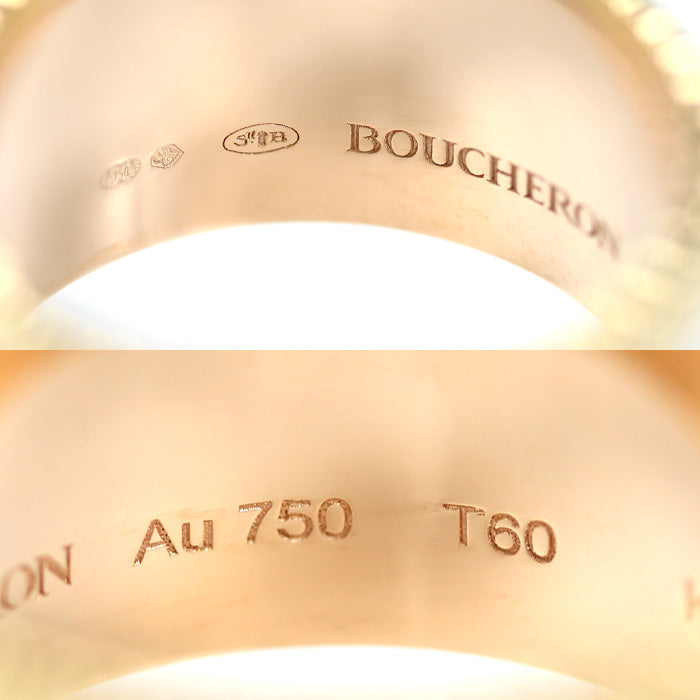 Boucheron ブシュロン K18YG/PG/WG キャトル ラージ リング・指輪 JR00257 19.5号 60 14.6g メンズ【中古】【美品】