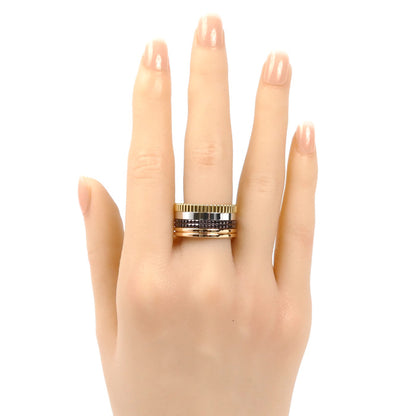 Boucheron ブシュロン K18YG/PG/WG キャトル ラージ リング・指輪 JR00257 19.5号 60 14.6g メンズ【中古】【美品】