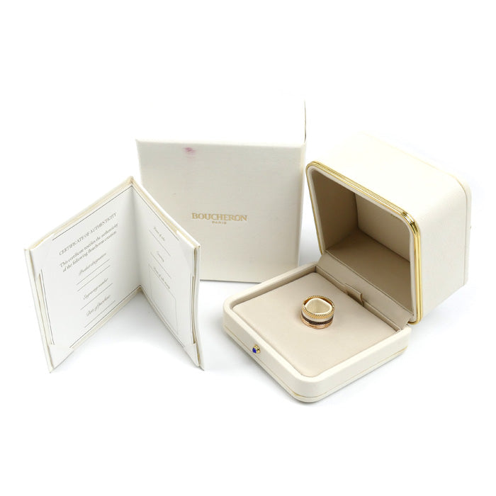 Boucheron ブシュロン K18YG/PG/WG キャトル ラージ リング・指輪 JR00257 19.5号 60 14.6g メンズ【中古】【美品】