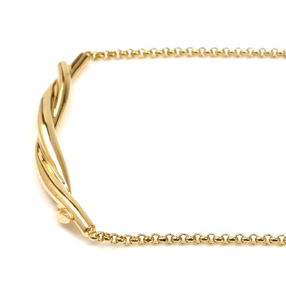CARTIER カルティエ K18YG イエローゴールド アントルラセ ネックレス 8.0g 40cm レディース【中古】