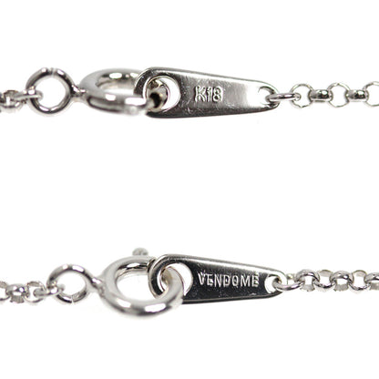 Vendome Aoyama ヴァンドーム青山 K18WG ホワイトゴールド ネックレス ダイヤモンド0.27ct 6.2g 45cm レディース【中古】【美品】
