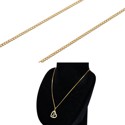 LOUIS VUITTON ルイ・ヴィトン GP ラインストーン マイ LV ハート ネックレス M02389 RM4264 44cm レディース【中古】【美品】