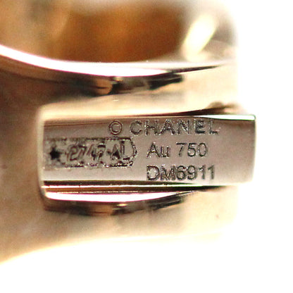 CHANEL シャネル K18PG ピンクゴールド ココクラッシュ ダイヤ ピアス J12573 ダイヤモンド 7.0g レディース【中古】【美品】