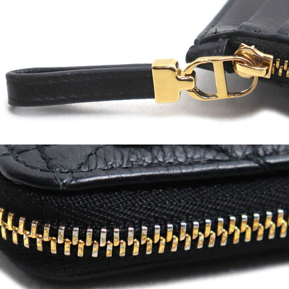 Dior ディオール カロ コスモス ジップ カードホルダー カードケース フラグメントケース ブラック S5131UWHC_M900 レディース【中古】