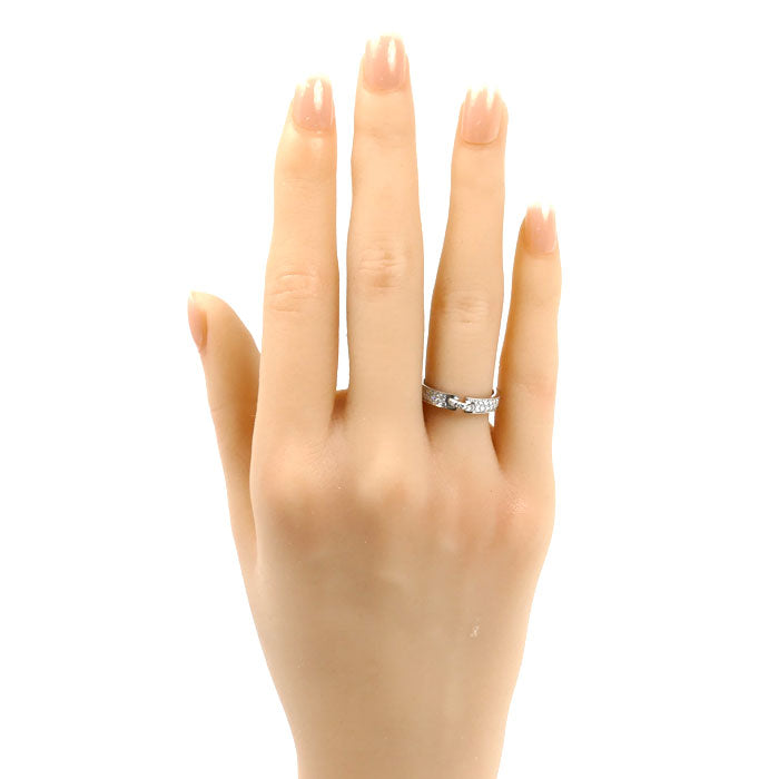 Chaumet ショーメ K18WG ホワイトゴールド リアン エヴィダンス リング・指輪 081760 ダイヤモンド 9号 49 3.9g レディース【中古】【美品】
