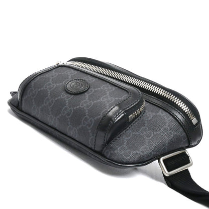 GUCCI グッチ インターロッキングG ボディバッグ ブラック 682933 メンズ【中古】【美品】