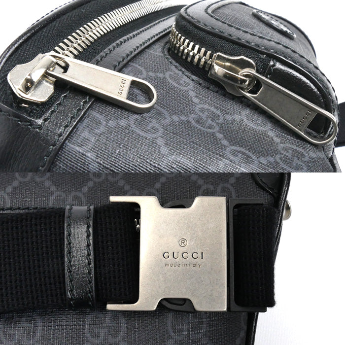 GUCCI グッチ インターロッキングG ボディバッグ ブラック 682933 メンズ【中古】【美品】