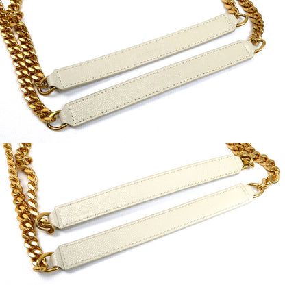 SAINT LAURENT サンローラン エンベロープ ミディアム ショルダーバッグ ホワイト 600185 レディース【中古】