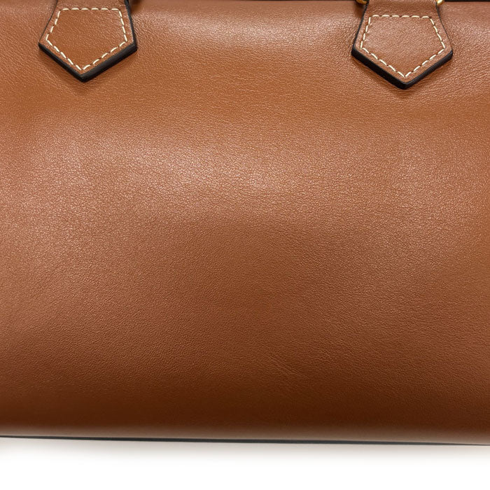 CELINE セリーヌ キュイル トリオンフ スモールボストン 2Wayショルダーバッグ タン 113773DU3.04LU レディース【中古】【美品】