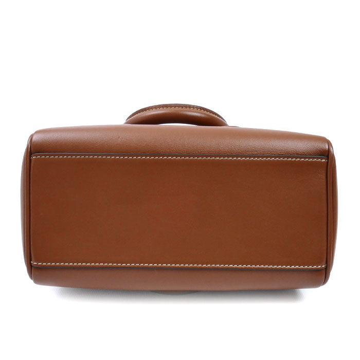 CELINE セリーヌ キュイル トリオンフ スモールボストン 2Wayショルダーバッグ タン 113773DU3.04LU レディース【中古】【美品】