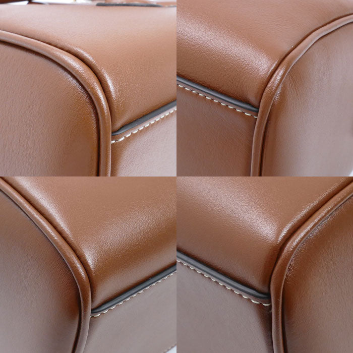 CELINE セリーヌ キュイル トリオンフ スモールボストン 2Wayショルダーバッグ タン 113773DU3.04LU レディース【中古】【美品】
