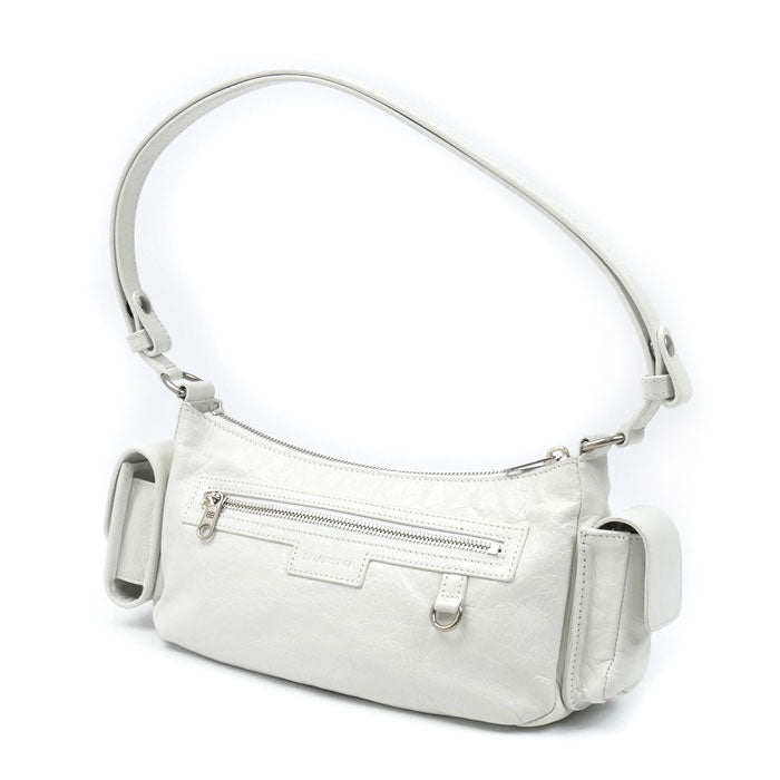 BALENCIAGA バレンシアガ スーパービジー ショルダーバッグ ホワイト 802227 レディース【中古】【美品】