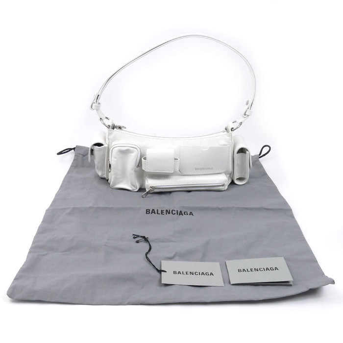 BALENCIAGA バレンシアガ スーパービジー ショルダーバッグ ホワイト 802227 レディース【中古】【美品】