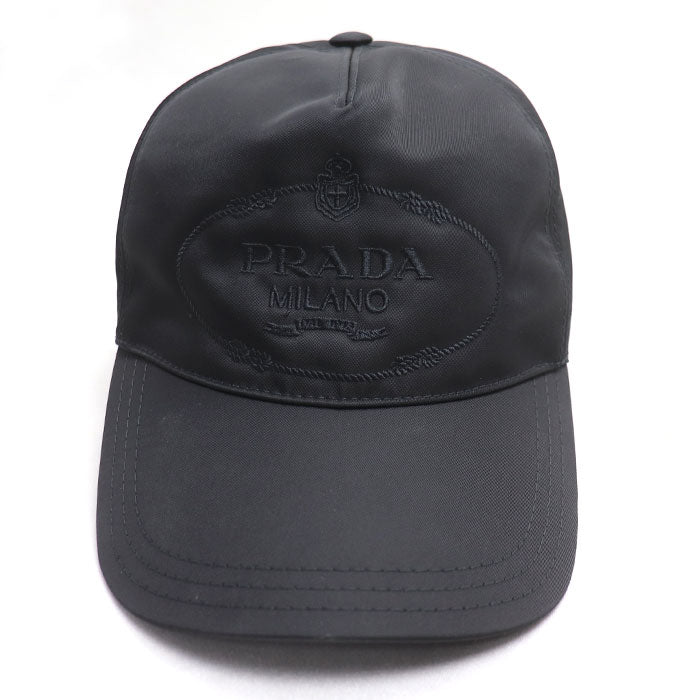 PRADA プラダ Re-Nylon ベースボールキャップ キャップ ブラック 1HC179 2DMI M ユニセックス【中古】【美品】