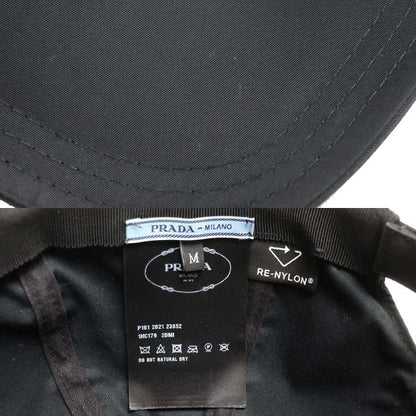 PRADA プラダ Re-Nylon ベースボールキャップ キャップ ブラック 1HC179 2DMI M ユニセックス【中古】【美品】