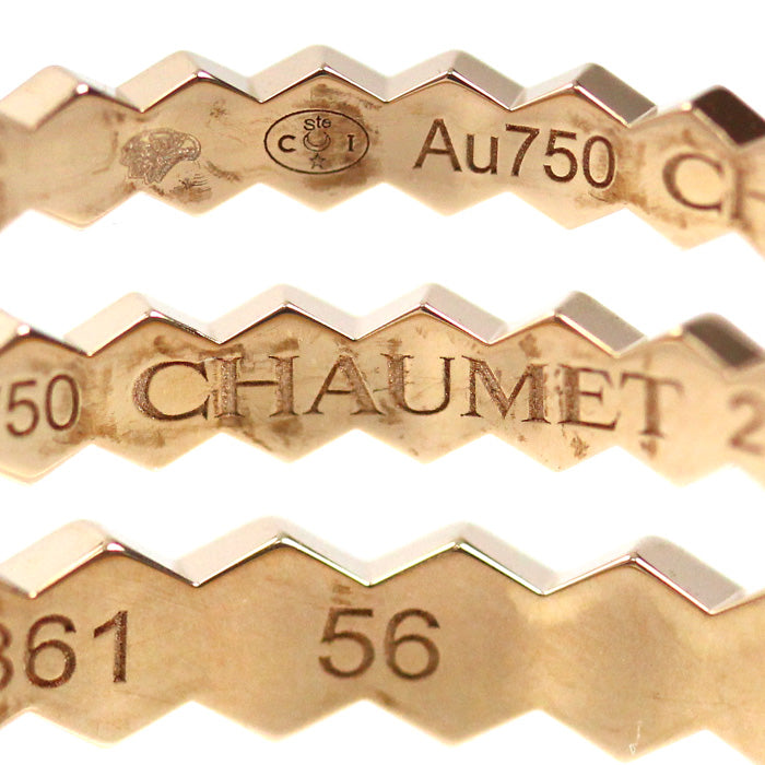 Chaumet ショーメ K18PG ピンクゴールド ビーマイラブ ハニカム リング・指輪 081931 15.5号 56 2.0g レディース【中古】