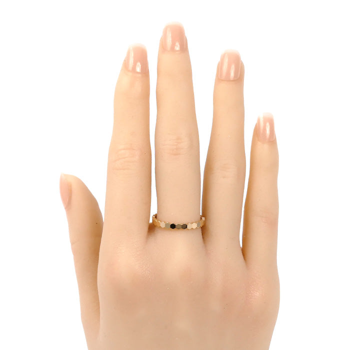 Chaumet ショーメ K18PG ピンクゴールド ビーマイラブ ハニカム リング・指輪 081931 15.5号 56 2.0g レディース【中古】