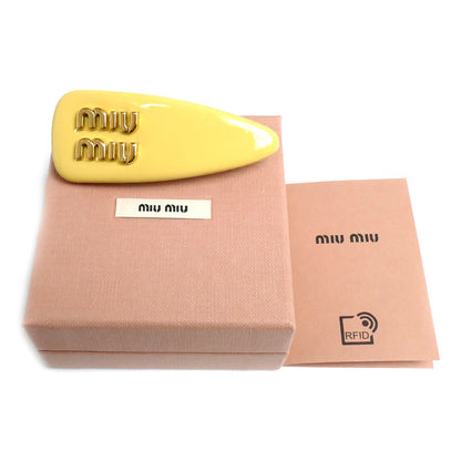 MIUMIU ミュウミュウ パテントレザー パテントレザー ヘアクリップ バレッタ 5IF092 レディース【中古】【美品】