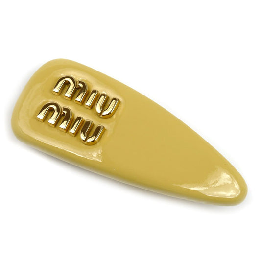 MIUMIU ミュウミュウ パテントレザー パテントレザー ヘアクリップ バレッタ 5IF092 レディース【中古】【美品】