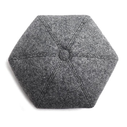 MIUMIU ミュウミュウ ロゴ ベレー帽 グレー 5HC075 S レディース【中古】【美品】